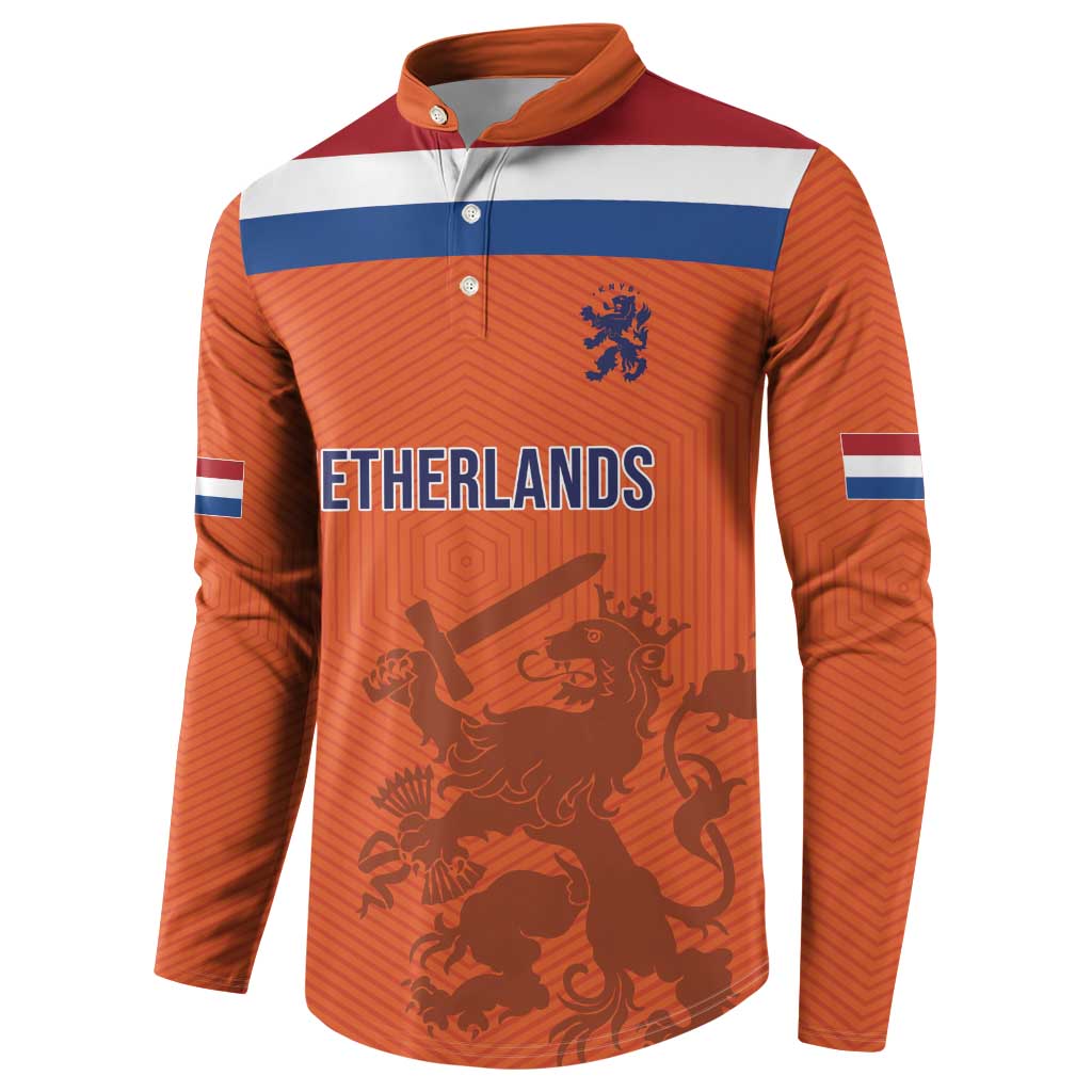Custom World Football 2026 Netherlands Button Sweatshirt Holland Oranje Dutch Lion - Wonder Print Shop