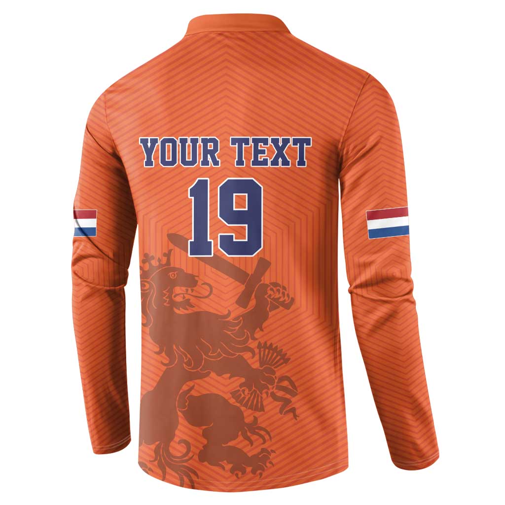 Custom World Football 2026 Netherlands Button Sweatshirt Holland Oranje Dutch Lion - Wonder Print Shop