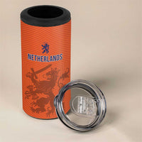 Custom World Football 2026 Netherlands 4 in 1 Can Cooler Tumbler Holland Oranje Dutch Lion - Wonder Print Shop