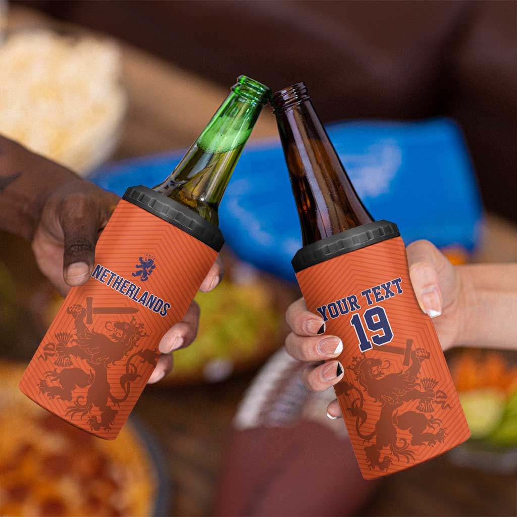 Custom World Football 2026 Netherlands 4 in 1 Can Cooler Tumbler Holland Oranje Dutch Lion - Wonder Print Shop