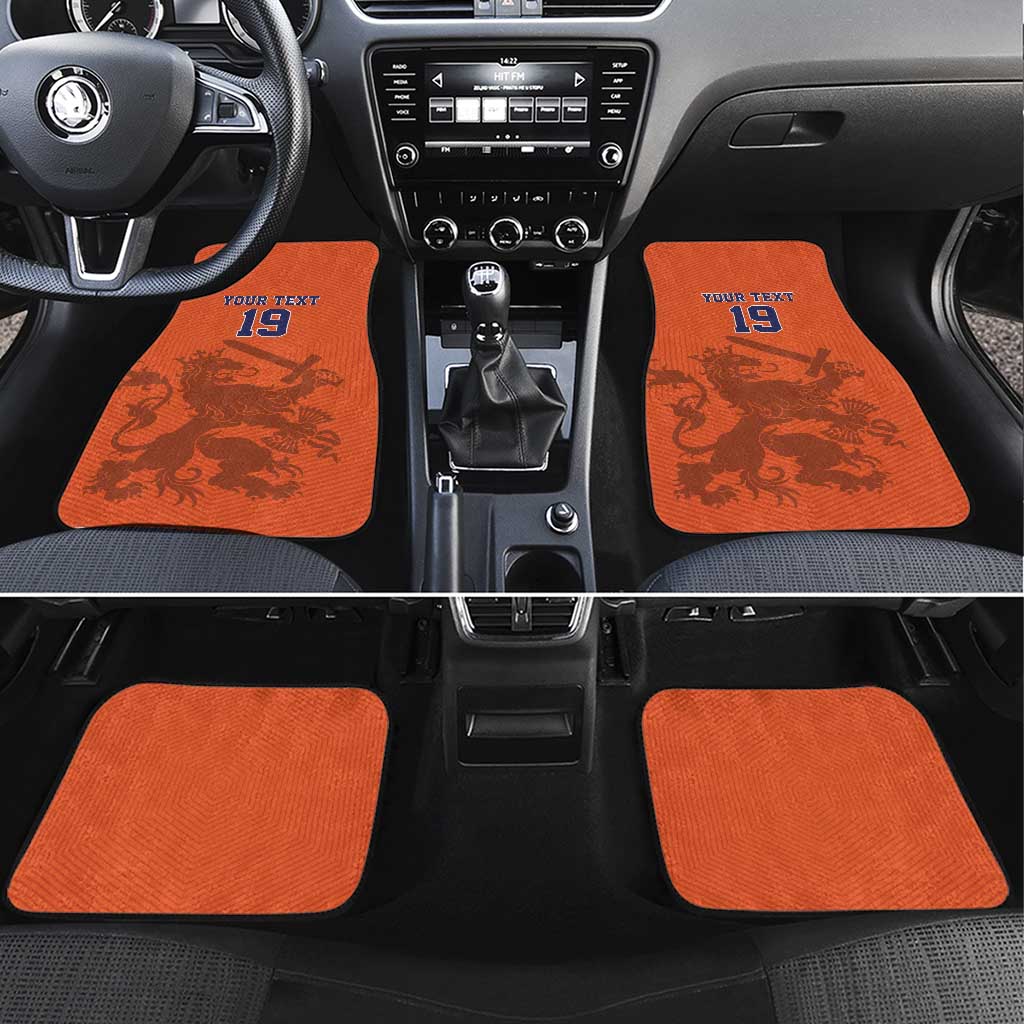 Custom World Football 2026 Netherlands Car Mats Holland Oranje Dutch Lion - Wonder Print Shop