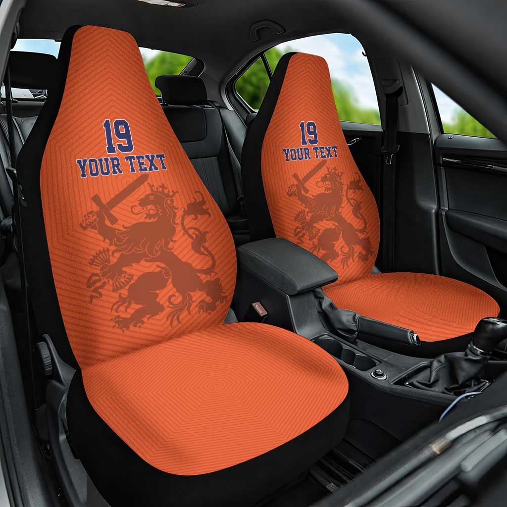 Custom World Football 2026 Netherlands Car Seat Cover Holland Oranje Dutch Lion - Wonder Print Shop