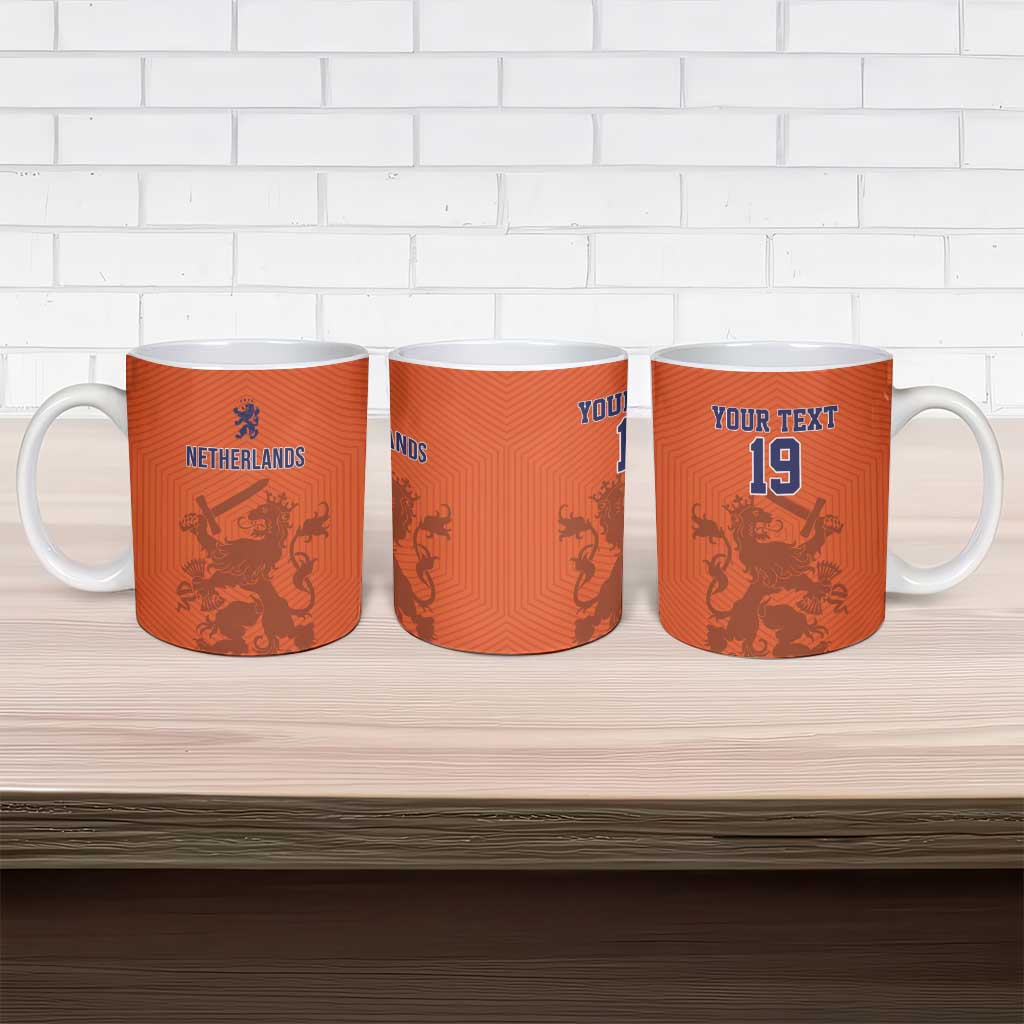 Custom World Football 2026 Netherlands Ceramic Mug Holland Oranje Dutch Lion - Wonder Print Shop