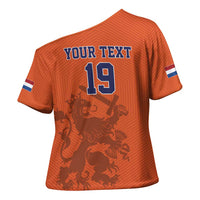 Custom World Football 2026 Netherlands Cross Shoulder Shirt Holland Oranje Dutch Lion - Wonder Print Shop
