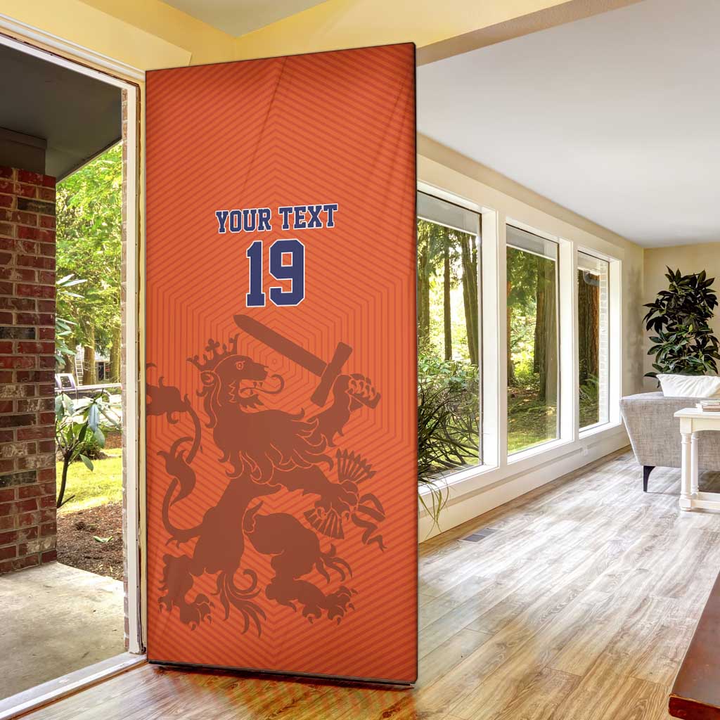 Custom World Football 2026 Netherlands Door Cover Holland Oranje Dutch Lion - Wonder Print Shop