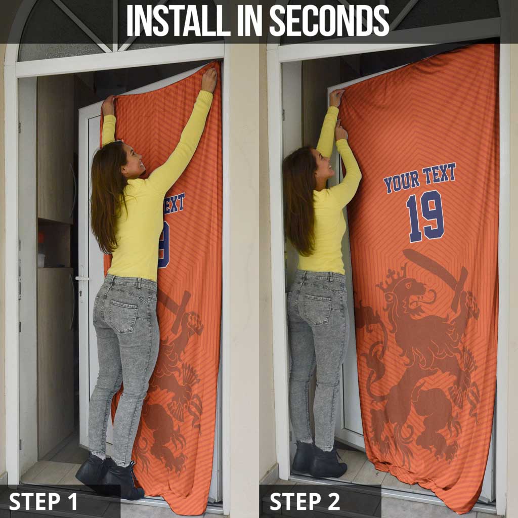 Custom World Football 2026 Netherlands Door Cover Holland Oranje Dutch Lion - Wonder Print Shop