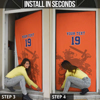 Custom World Football 2026 Netherlands Door Cover Holland Oranje Dutch Lion - Wonder Print Shop