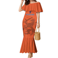 Custom World Football 2026 Netherlands Family Matching Mermaid Dress and Hawaiian Shirt Holland Oranje Dutch Lion - Wonder Print Shop