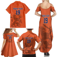 Custom World Football 2026 Netherlands Family Matching Summer Maxi Dress and Hawaiian Shirt Holland Oranje Dutch Lion - Wonder Print Shop