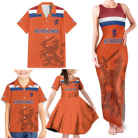 Custom World Football 2026 Netherlands Family Matching Tank Maxi Dress and Hawaiian Shirt Holland Oranje Dutch Lion - Wonder Print Shop