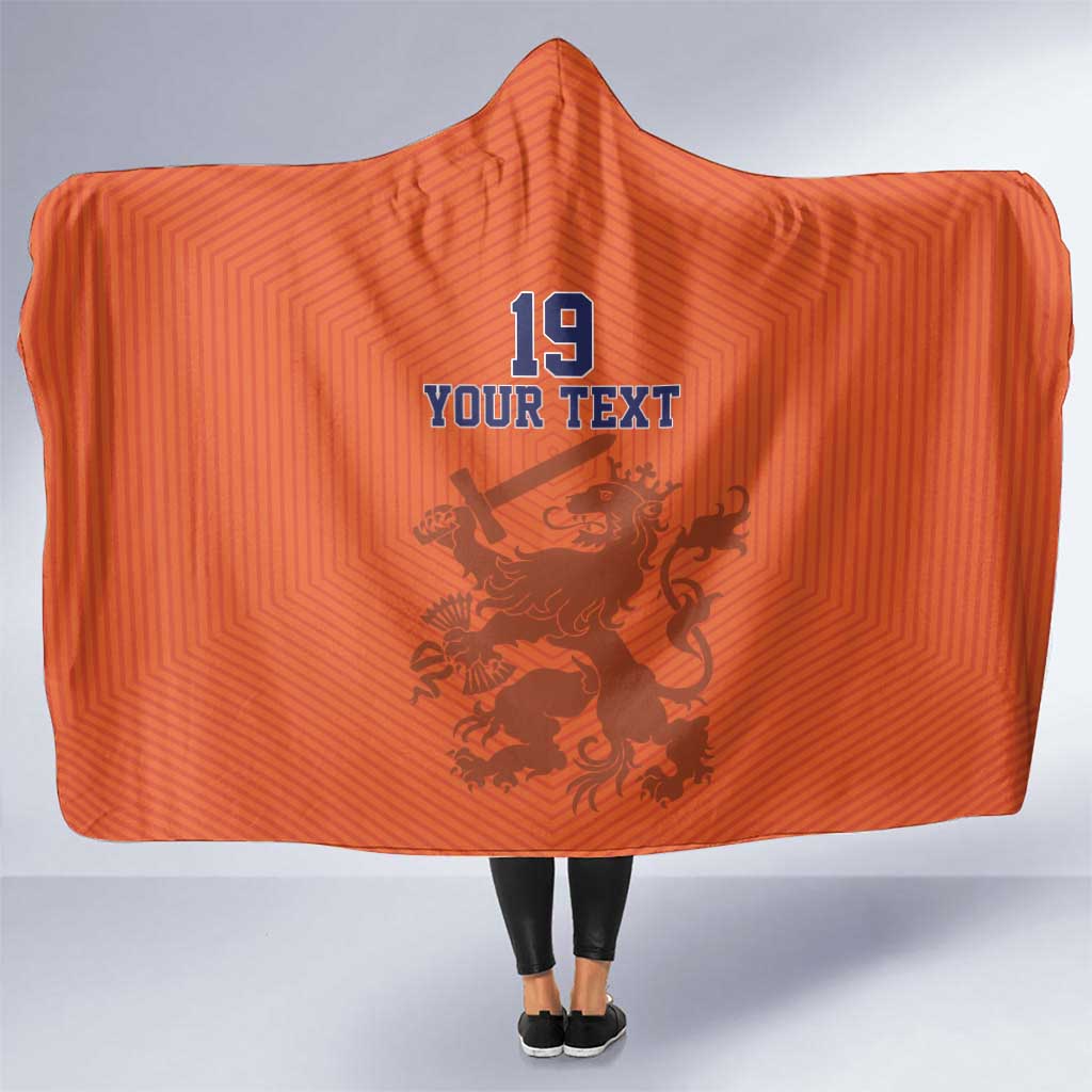 Custom World Football 2026 Netherlands Hooded Blanket Holland Oranje Dutch Lion - Wonder Print Shop
