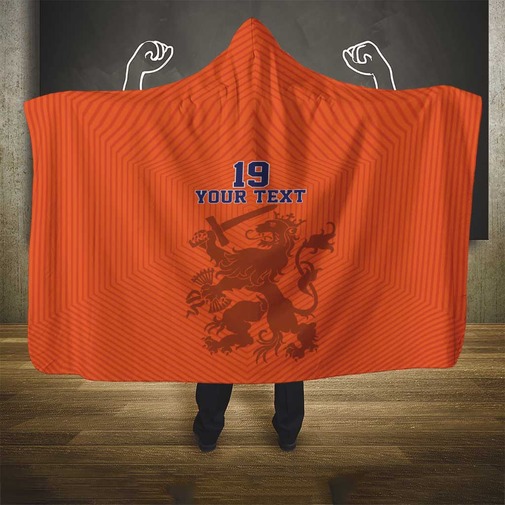 Custom World Football 2026 Netherlands Hooded Blanket Holland Oranje Dutch Lion - Wonder Print Shop