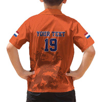 Custom World Football 2026 Netherlands Kid Hawaiian Shirt Holland Oranje Dutch Lion - Wonder Print Shop