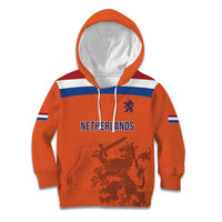 Custom World Football 2026 Netherlands Kid Hoodie Holland Oranje Dutch Lion - Wonder Print Shop