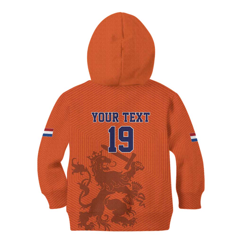 Custom World Football 2026 Netherlands Kid Hoodie Holland Oranje Dutch Lion - Wonder Print Shop