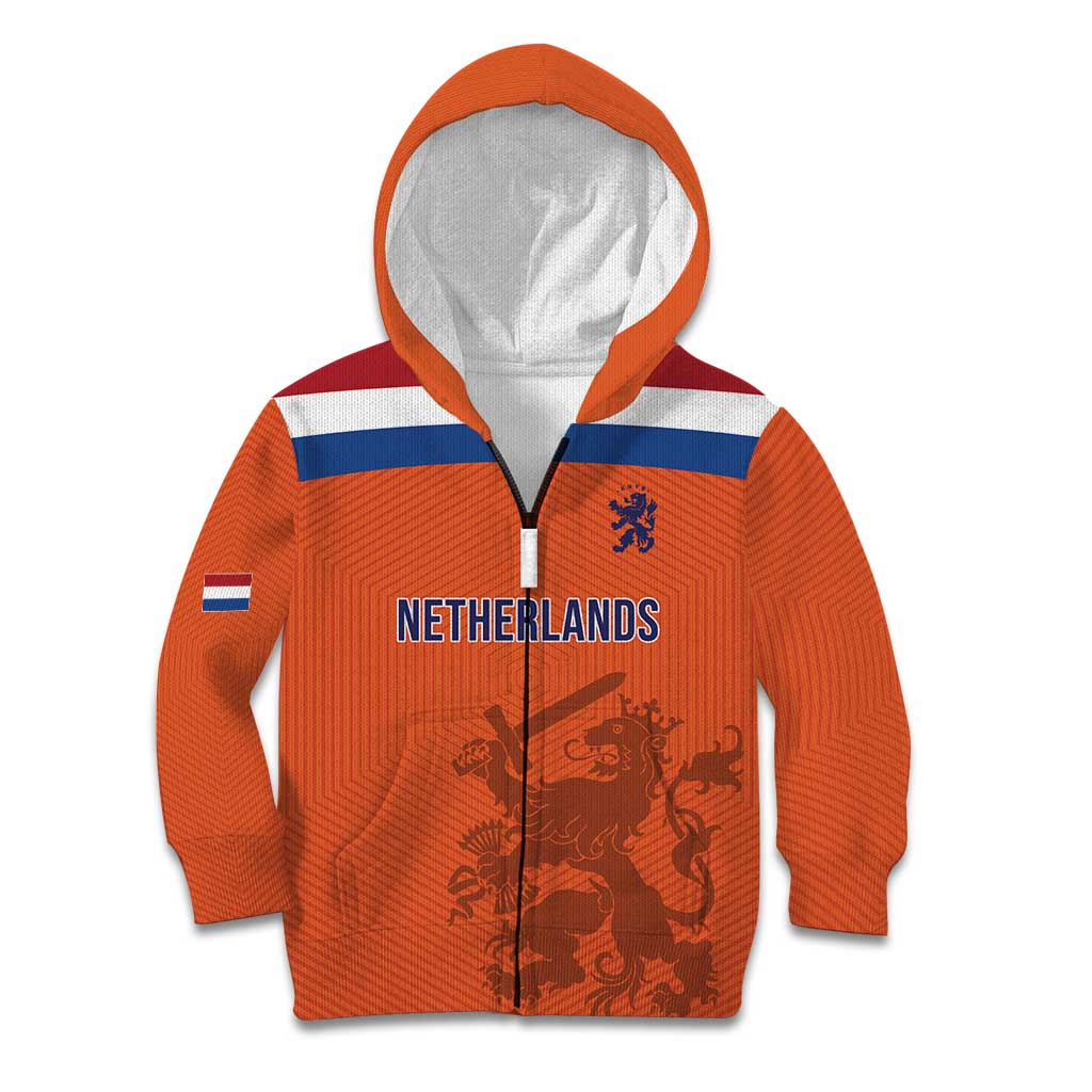 Custom World Football 2026 Netherlands Kid Hoodie Holland Oranje Dutch Lion - Wonder Print Shop