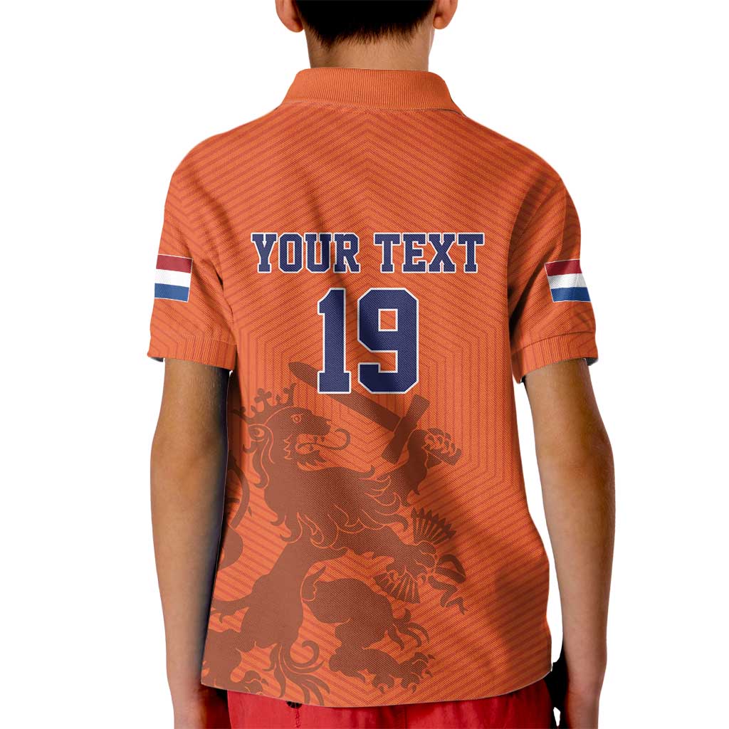 Custom World Football 2026 Netherlands Kid Polo Shirt Holland Oranje Dutch Lion - Wonder Print Shop