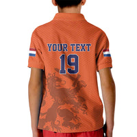Custom World Football 2026 Netherlands Kid Polo Shirt Holland Oranje Dutch Lion - Wonder Print Shop