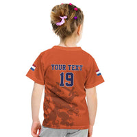 Custom World Football 2026 Netherlands Kid T Shirt Holland Oranje Dutch Lion - Wonder Print Shop