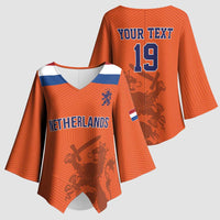 Custom World Football 2026 Netherlands Kimono Sleeve Blouse Holland Oranje Dutch Lion - Wonder Print Shop