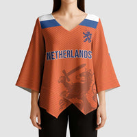 Custom World Football 2026 Netherlands Kimono Sleeve Blouse Holland Oranje Dutch Lion - Wonder Print Shop