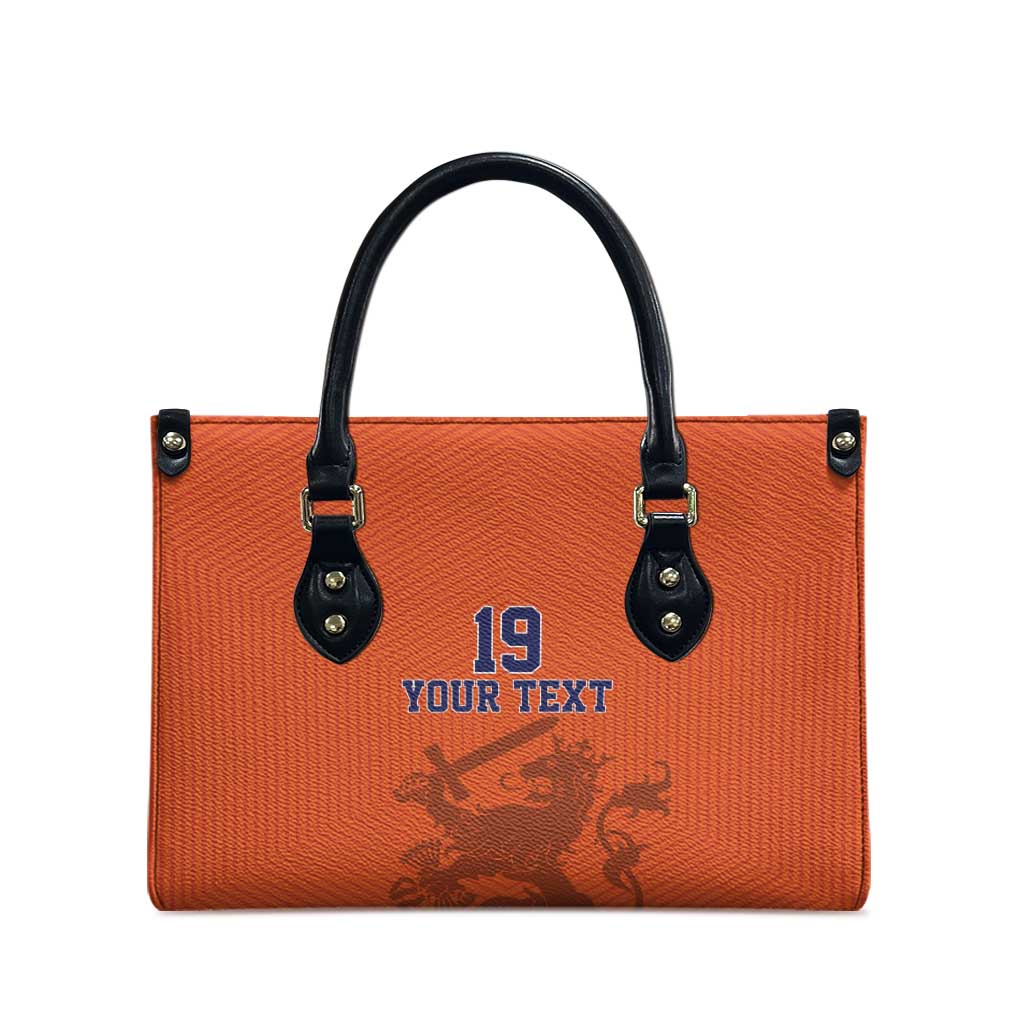 Custom World Football 2026 Netherlands Leather Bag Holland Oranje Dutch Lion - Wonder Print Shop