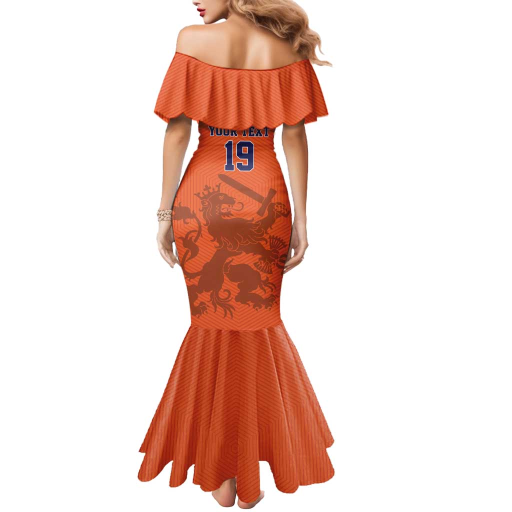 Custom World Football 2026 Netherlands Mermaid Dress Holland Oranje Dutch Lion - Wonder Print Shop