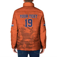 Custom World Football 2026 Netherlands Padded Jacket Holland Oranje Dutch Lion - Wonder Print Shop