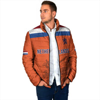 Custom World Football 2026 Netherlands Padded Jacket Holland Oranje Dutch Lion - Wonder Print Shop