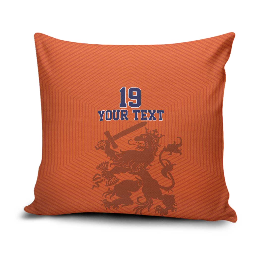 Custom World Football 2026 Netherlands Pillow Cover Holland Oranje Dutch Lion - Wonder Print Shop