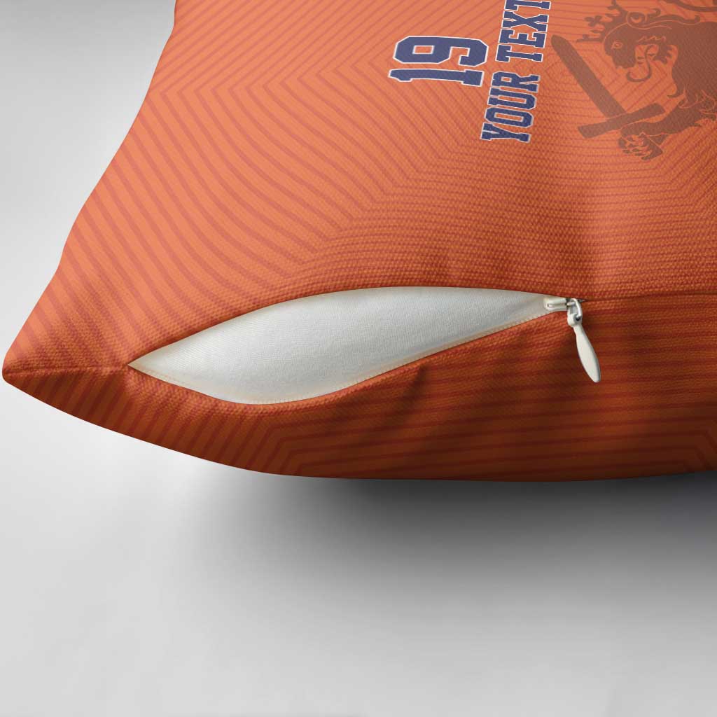 Custom World Football 2026 Netherlands Pillow Cover Holland Oranje Dutch Lion - Wonder Print Shop