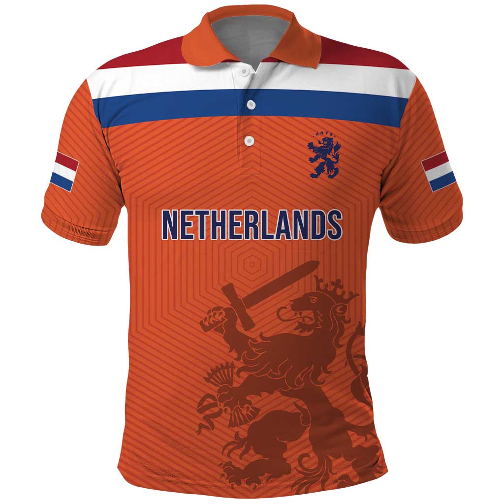 Custom World Football 2026 Netherlands Polo Shirt Holland Oranje Dutch Lion - Wonder Print Shop