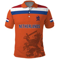 Custom World Football 2026 Netherlands Polo Shirt Holland Oranje Dutch Lion - Wonder Print Shop