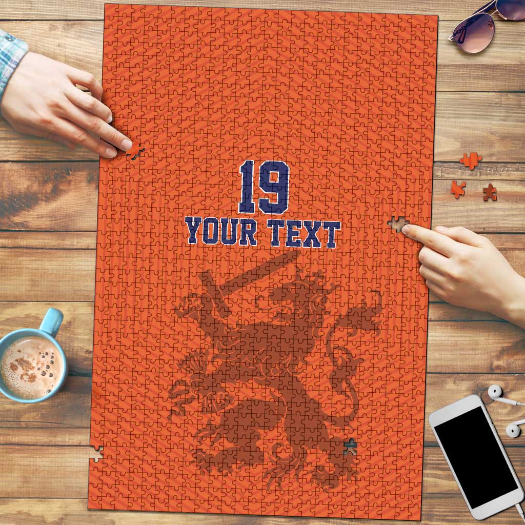 Custom World Football 2026 Netherlands Puzzle Holland Oranje Dutch Lion - Wonder Print Shop