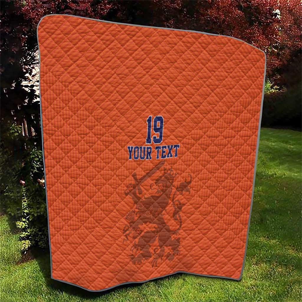 Custom World Football 2026 Netherlands Quilt Holland Oranje Dutch Lion - Wonder Print Shop