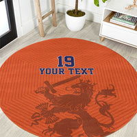 Custom World Football 2026 Netherlands Round Carpet Holland Oranje Dutch Lion - Wonder Print Shop