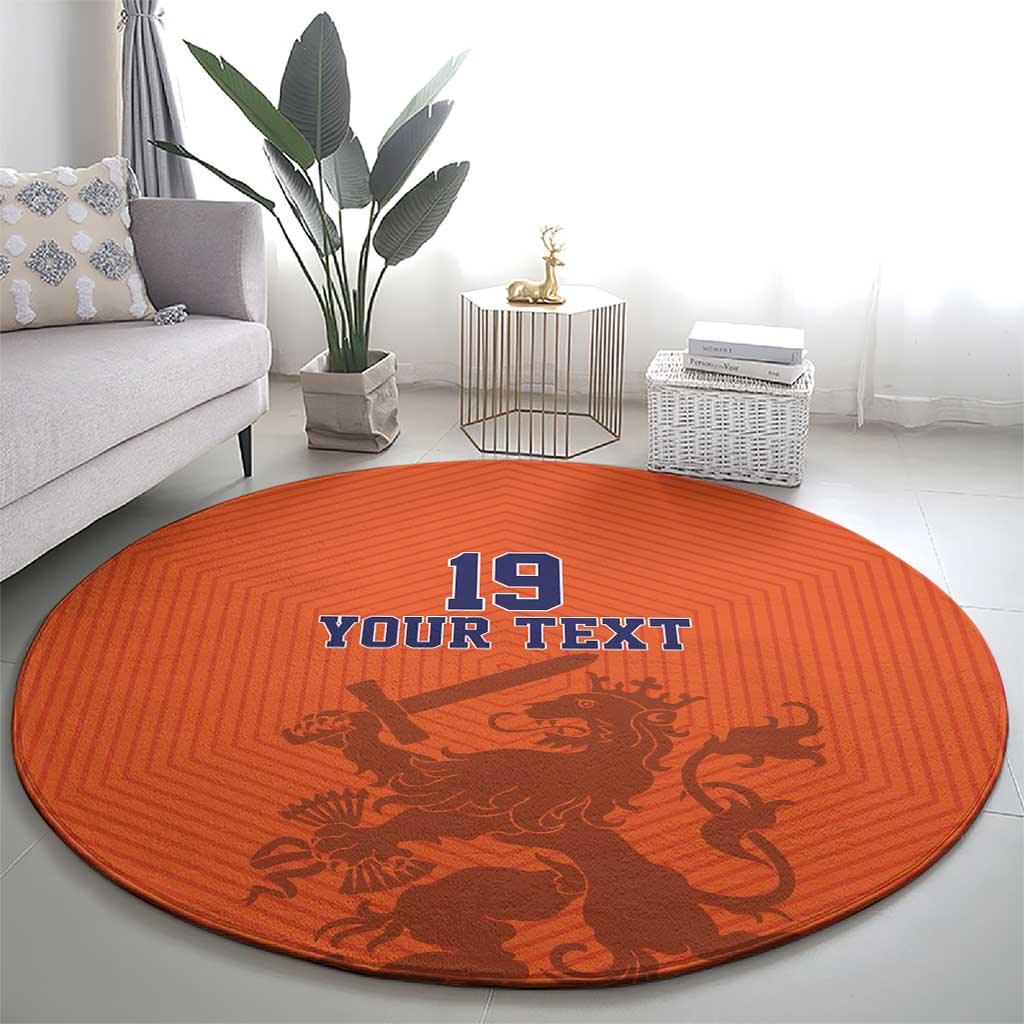 Custom World Football 2026 Netherlands Round Carpet Holland Oranje Dutch Lion - Wonder Print Shop