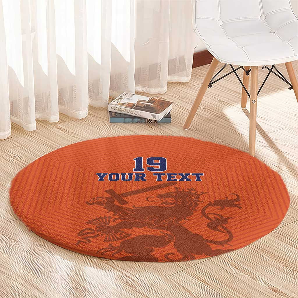 Custom World Football 2026 Netherlands Round Carpet Holland Oranje Dutch Lion - Wonder Print Shop