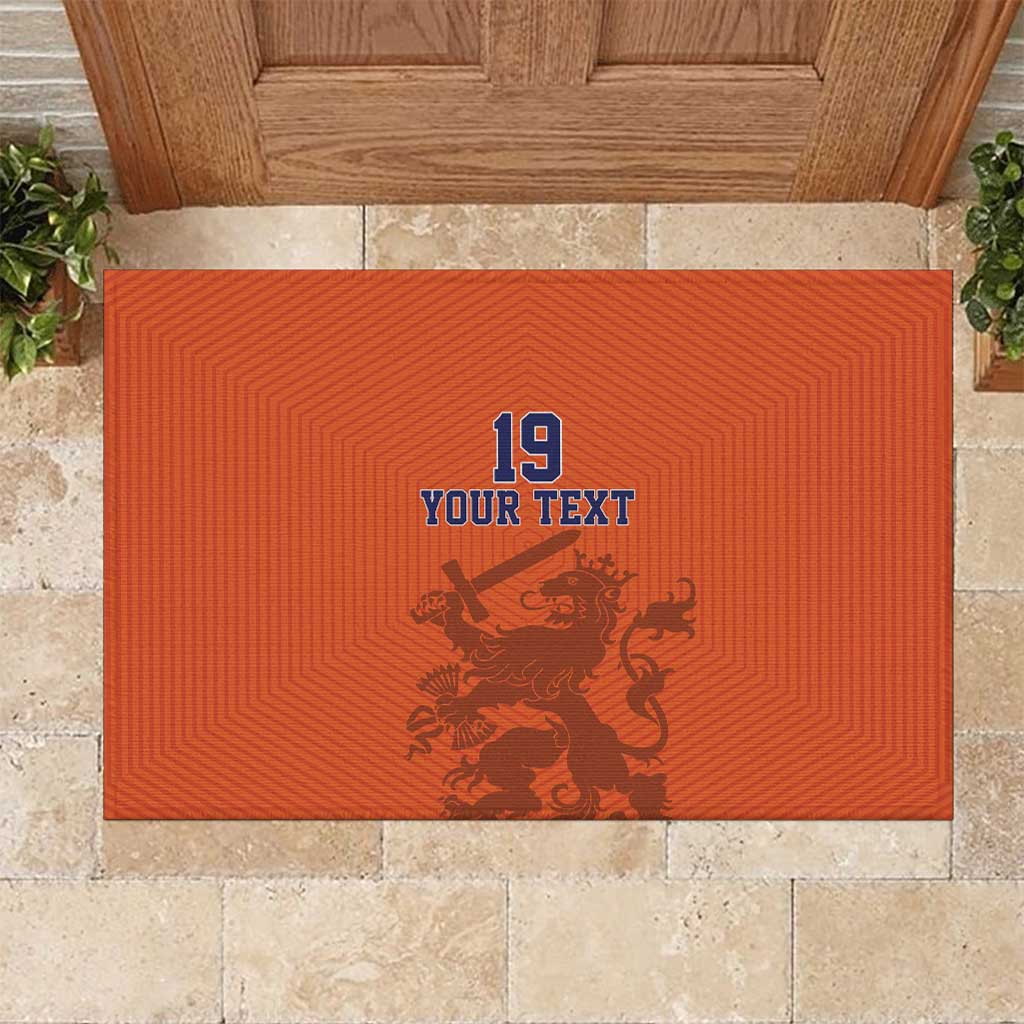 Custom World Football 2026 Netherlands Rubber Doormat Holland Oranje Dutch Lion - Wonder Print Shop