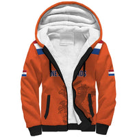 Custom World Football 2026 Netherlands Sherpa Hoodie Holland Oranje Dutch Lion - Wonder Print Shop