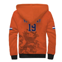 Custom World Football 2026 Netherlands Sherpa Hoodie Holland Oranje Dutch Lion - Wonder Print Shop