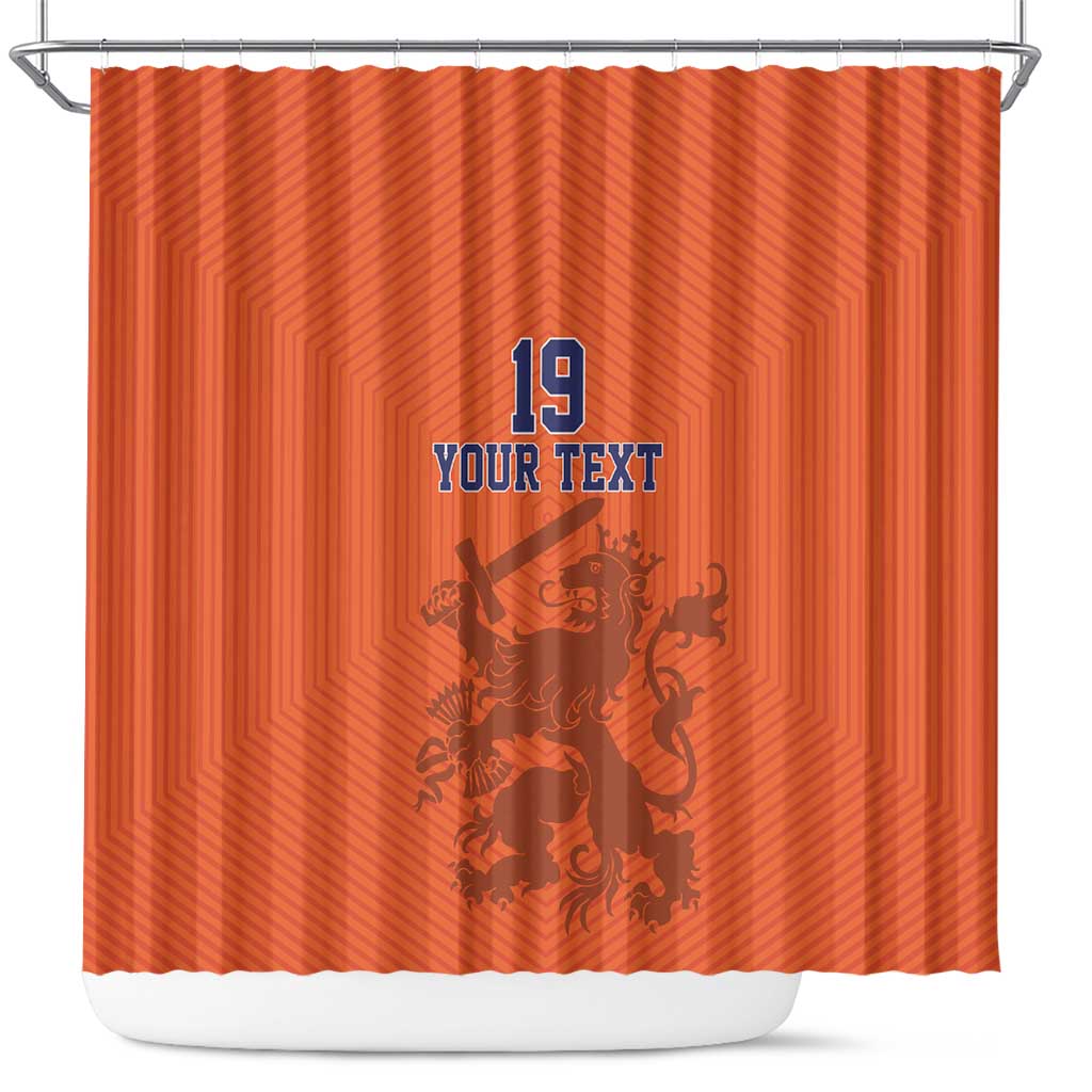 Custom World Football 2026 Netherlands Shower Curtain Holland Oranje Dutch Lion - Wonder Print Shop