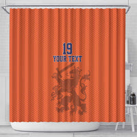 Custom World Football 2026 Netherlands Shower Curtain Holland Oranje Dutch Lion - Wonder Print Shop