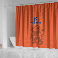 Custom World Football 2026 Netherlands Shower Curtain Holland Oranje Dutch Lion - Wonder Print Shop