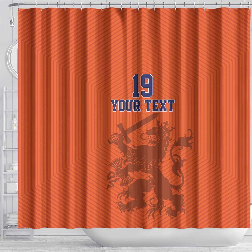 Custom World Football 2026 Netherlands Shower Curtain Holland Oranje Dutch Lion - Wonder Print Shop