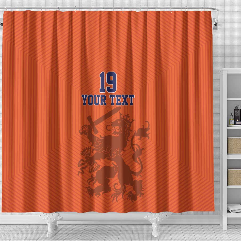 Custom World Football 2026 Netherlands Shower Curtain Holland Oranje Dutch Lion - Wonder Print Shop