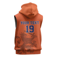 Custom World Football 2026 Netherlands Sleeveless Hoodie Holland Oranje Dutch Lion - Wonder Print Shop