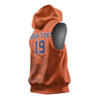 Custom World Football 2026 Netherlands Sleeveless Hoodie Holland Oranje Dutch Lion - Wonder Print Shop