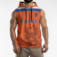 Custom World Football 2026 Netherlands Sleeveless Hoodie Holland Oranje Dutch Lion - Wonder Print Shop