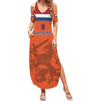 Custom World Football 2026 Netherlands Summer Maxi Dress Holland Oranje Dutch Lion - Wonder Print Shop